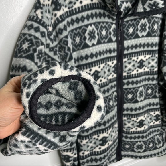 Vintage L.L.Bean Navajo Print Full Zip Fleece Jacket Womens L/XL - Picture 3 of 6